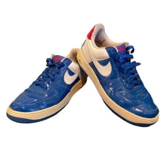 Nike Air Force One 1 2006 Men's 9 Low Sheed Blue And White Sneakers 306347-411 - Picture 1 of 12